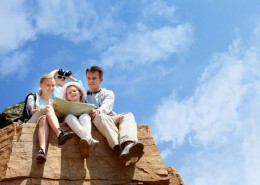 family traveling together in sydney